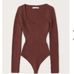 Abercrombie & Fitch Brown Long Sleeve Sweater Bodysuit